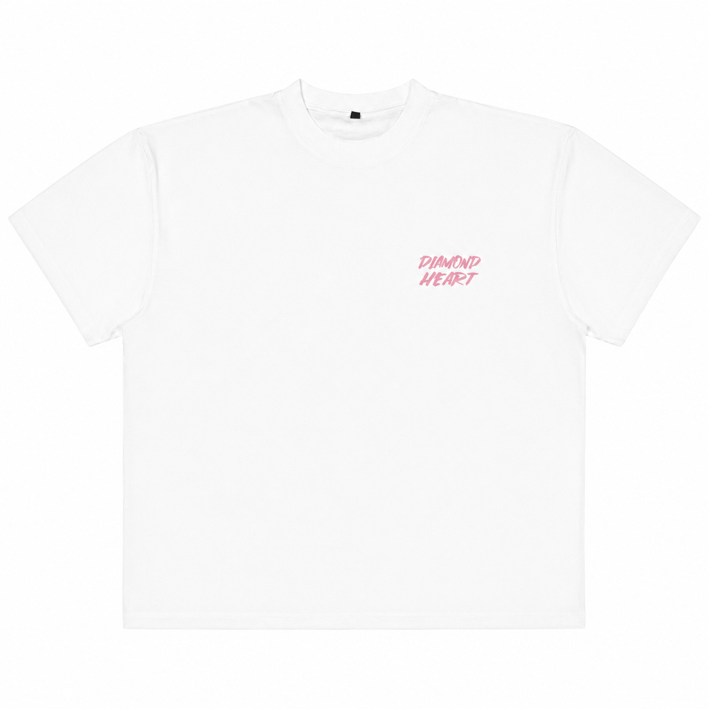 PINK ON WHITE T-SHIRT